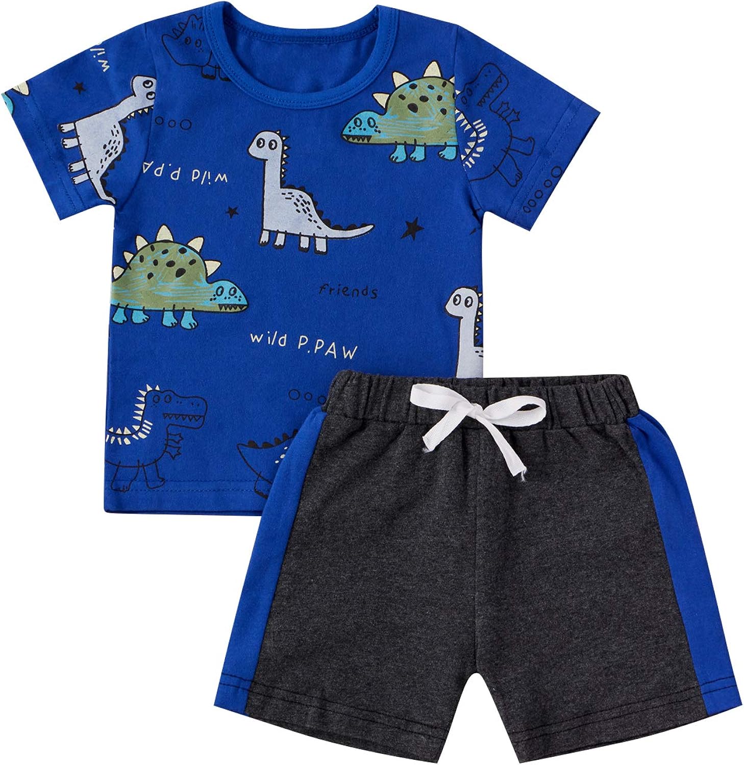 Amazon.com: Infant Newborn Baby Boys Dinosaur Clothes Ribbed Tank Tops ...