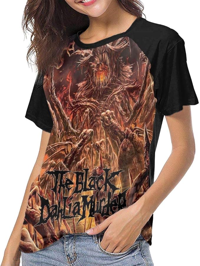 Amazon.com: The Black Dahlia Murder Abysmal Printed T-Shirts Fashion T-Shirt Women's Short 