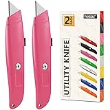 DIYSELF 2Pack Utility Knife Box Cutter Retractable