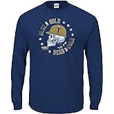 Smack Apparel Notre Dame Football Fans. Blue and Gold Til I'm Dead and Cold. Navy T Shirt (Sm-5X)