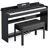 LAGRIMA Digital Piano with Bench, 88 Key Electric Piano for Beginner/Adults with Padded Piano Bench+Music Stand+Power Adapter