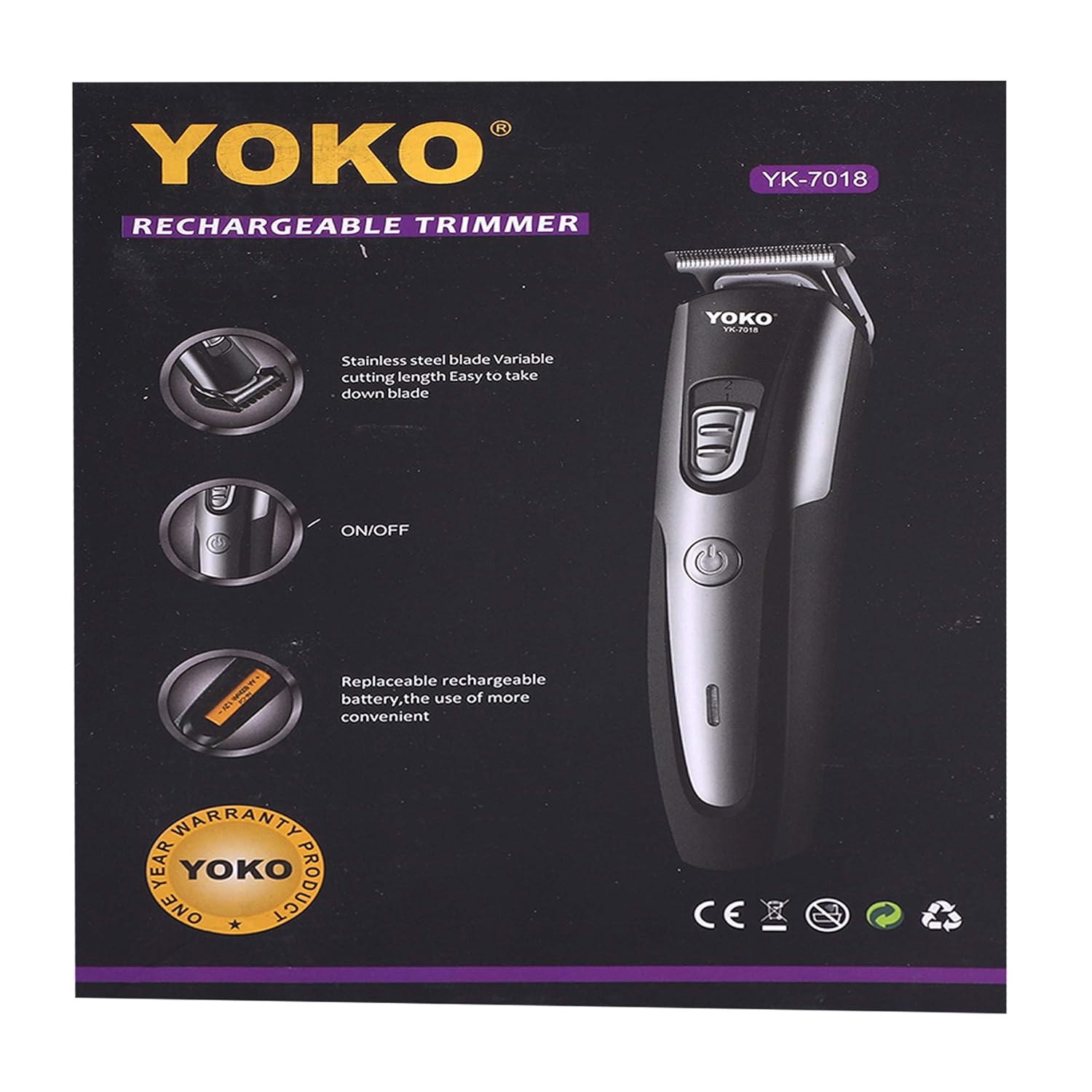 yoko rechargeable trimmer
