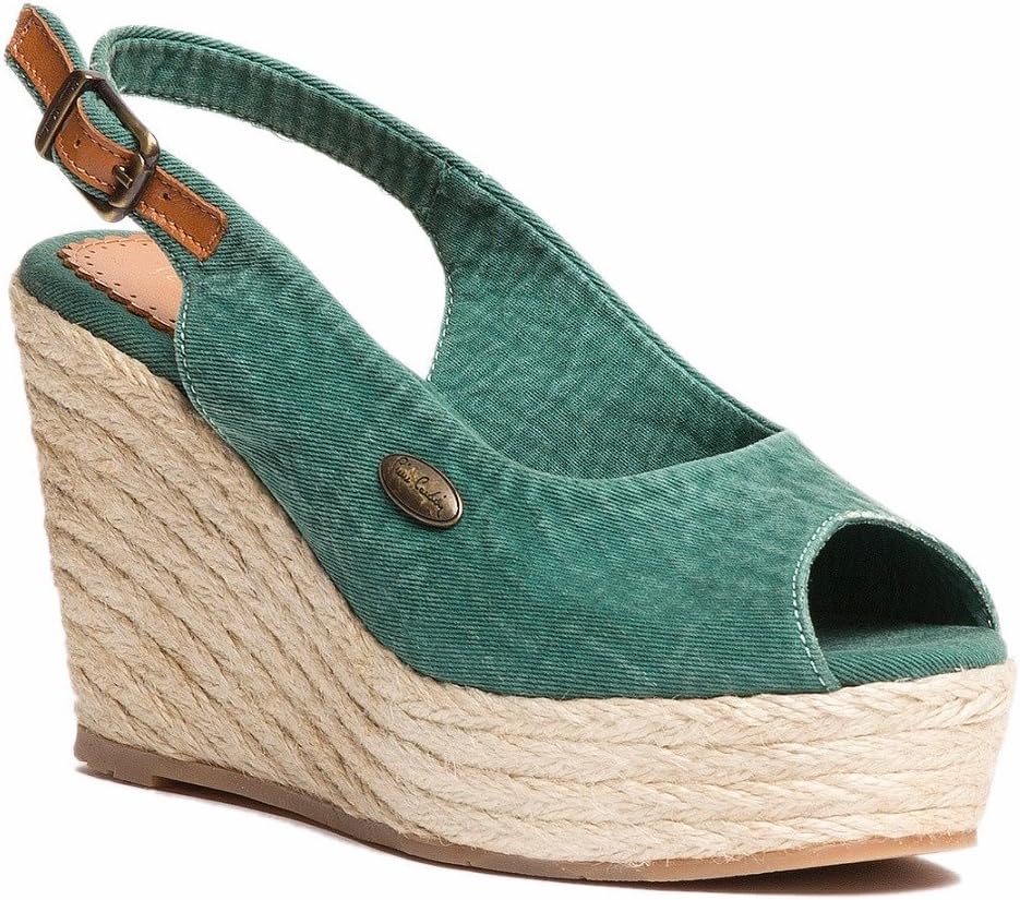 Pierre Cardin Women's Cotton Espadrille Platform Wedge Sandal