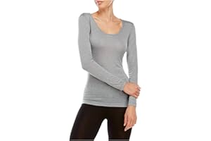 32º DEGREES 32 Degrees Heat Womens Ultra Soft Thermal Lightweight Baselayer Scoop Neck Long Sleeve Top