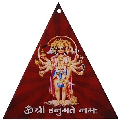 Prabhu Samaksh Panchmukhi Hanuman Acrylic Wall Frame For South, South-West Main Door, Vastu Dosh Rectification Remedy Of Home, Office And Factory