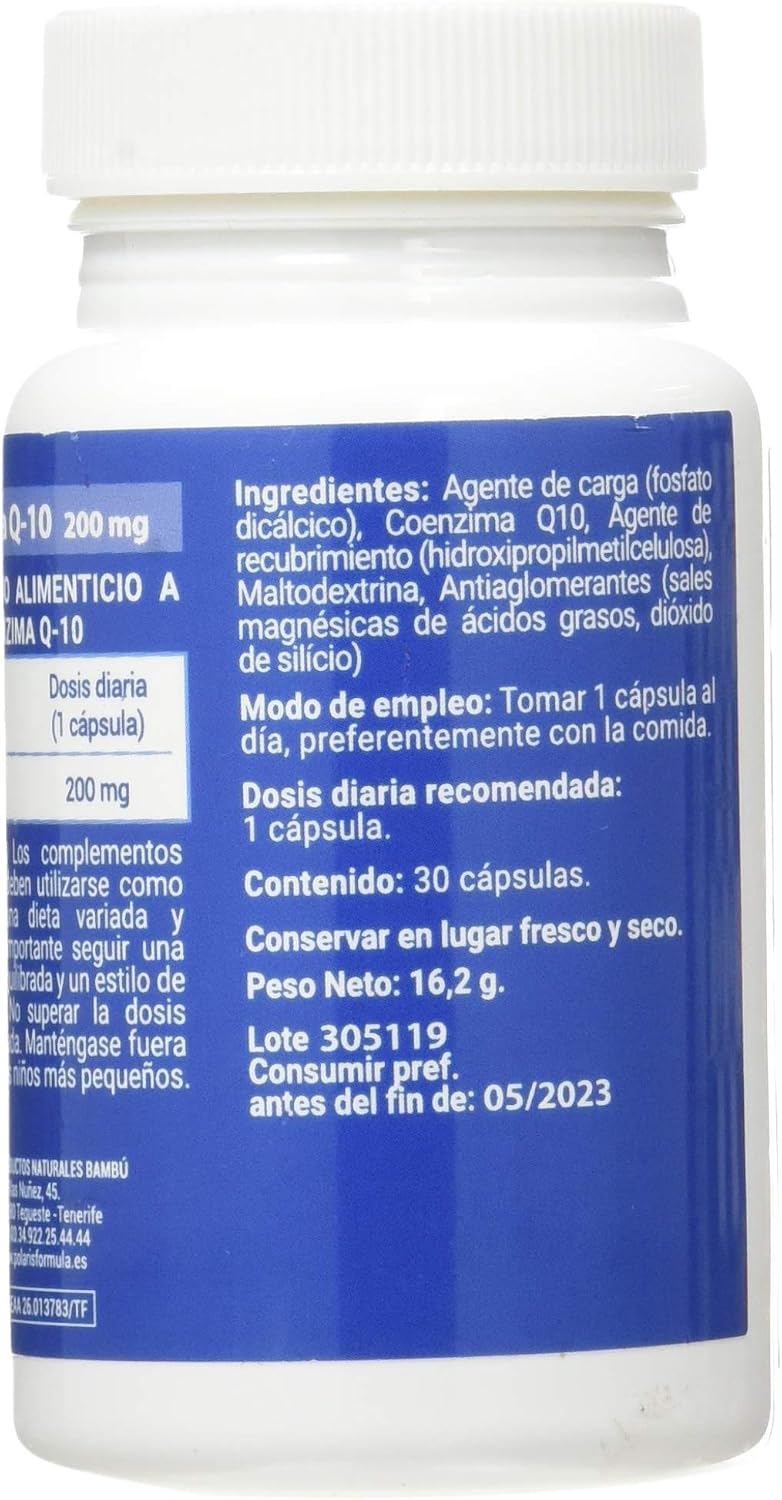 Polaris Coenzyme Q10 200Mg. 30Cap. 200 ml, 30 unidad (Paquete de 1) - Image 3
