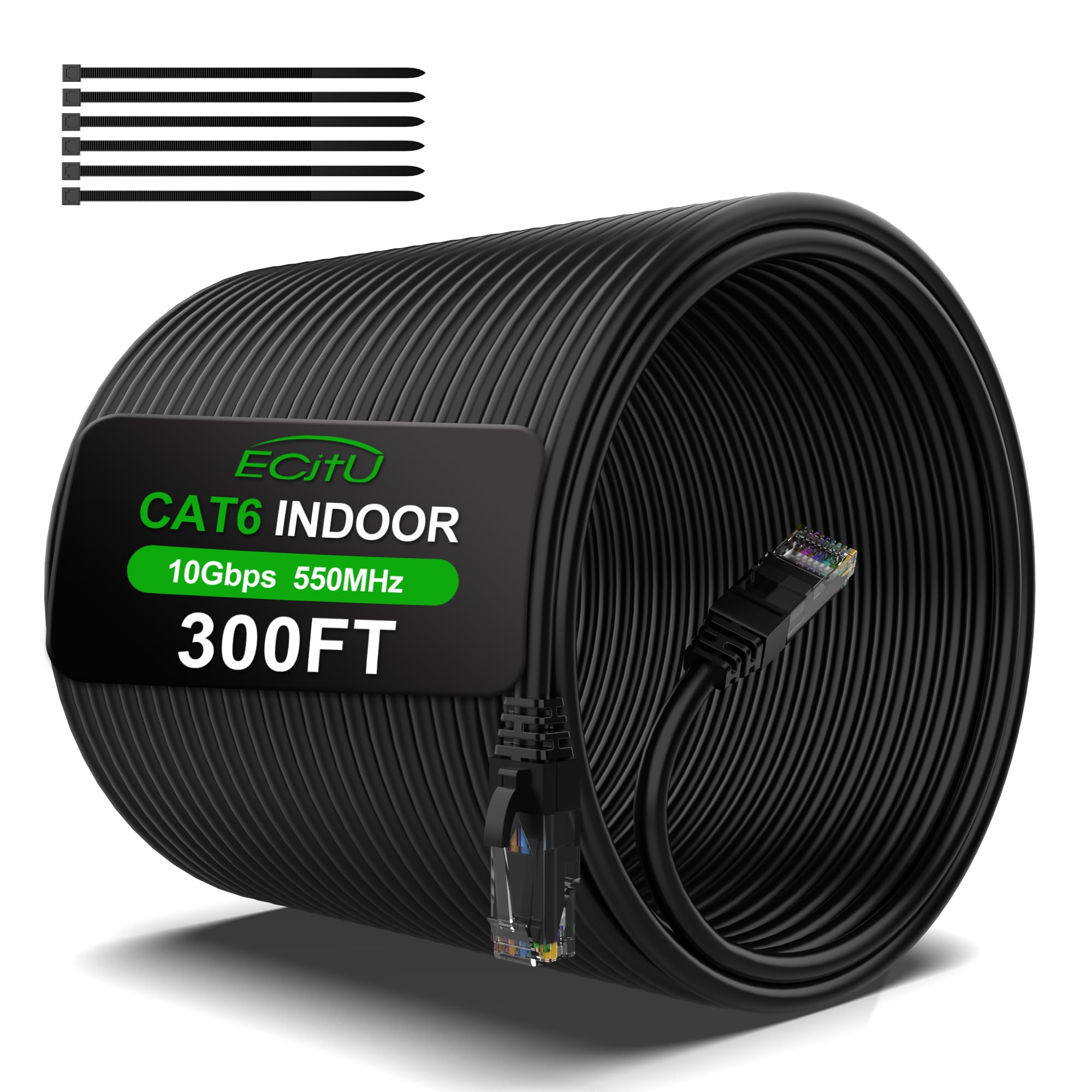 300 Feet Cat6 Ethernet Cable, Cat 6 Patch
