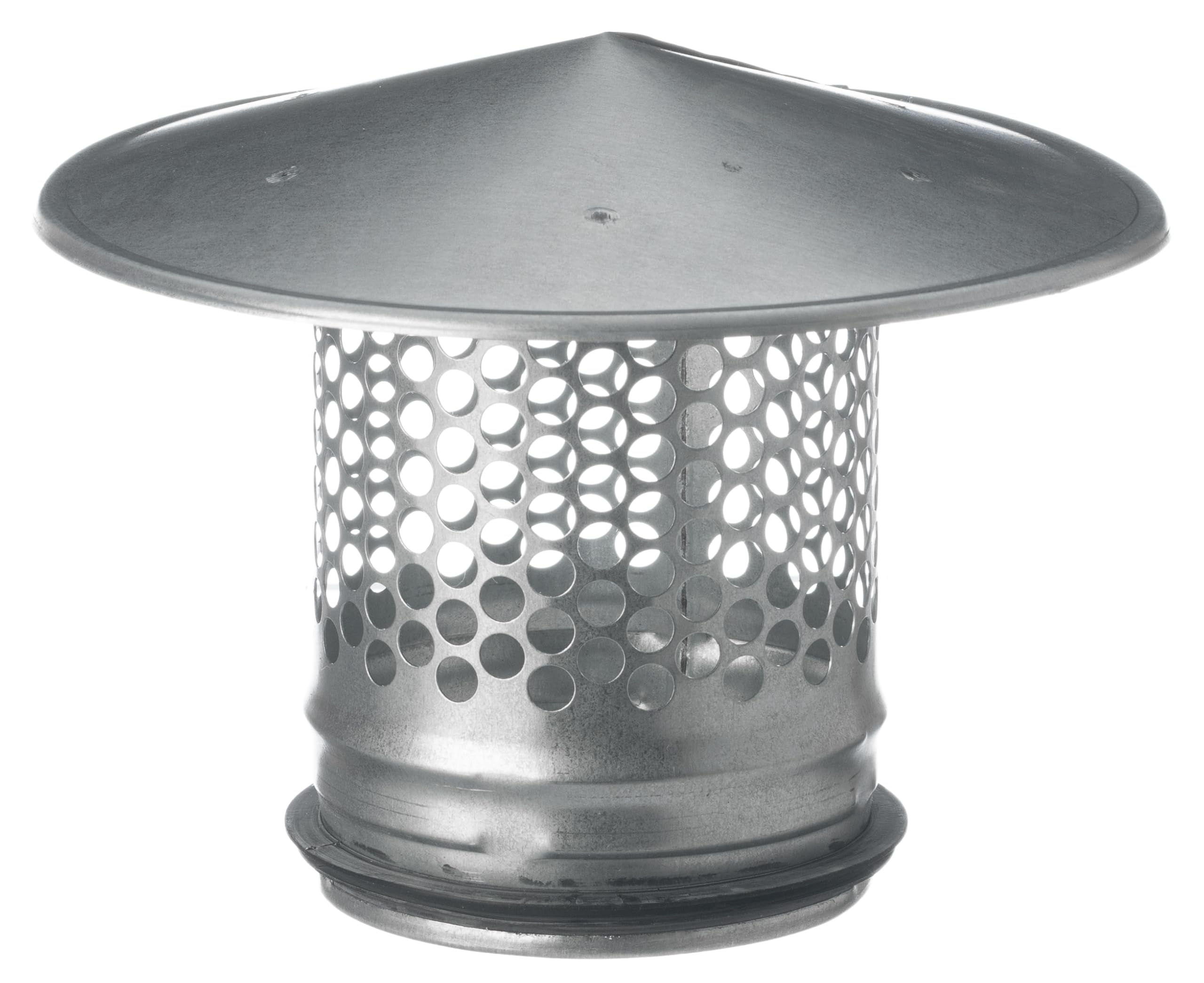 100mm / 4 inch Roof Cowl with Bird Guard - Metal HVAC Ventilation Cover - Exhaust Tube End Cap with Mesh - Rain Snow Hat - Not for Heating Chimney