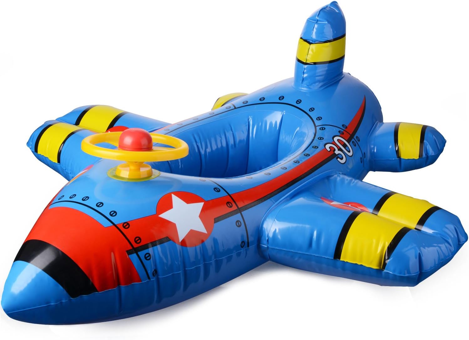 JYCRA Baby Float Seat Boot, aufblasbares Flugzeug Motorboot mit Lenkrad