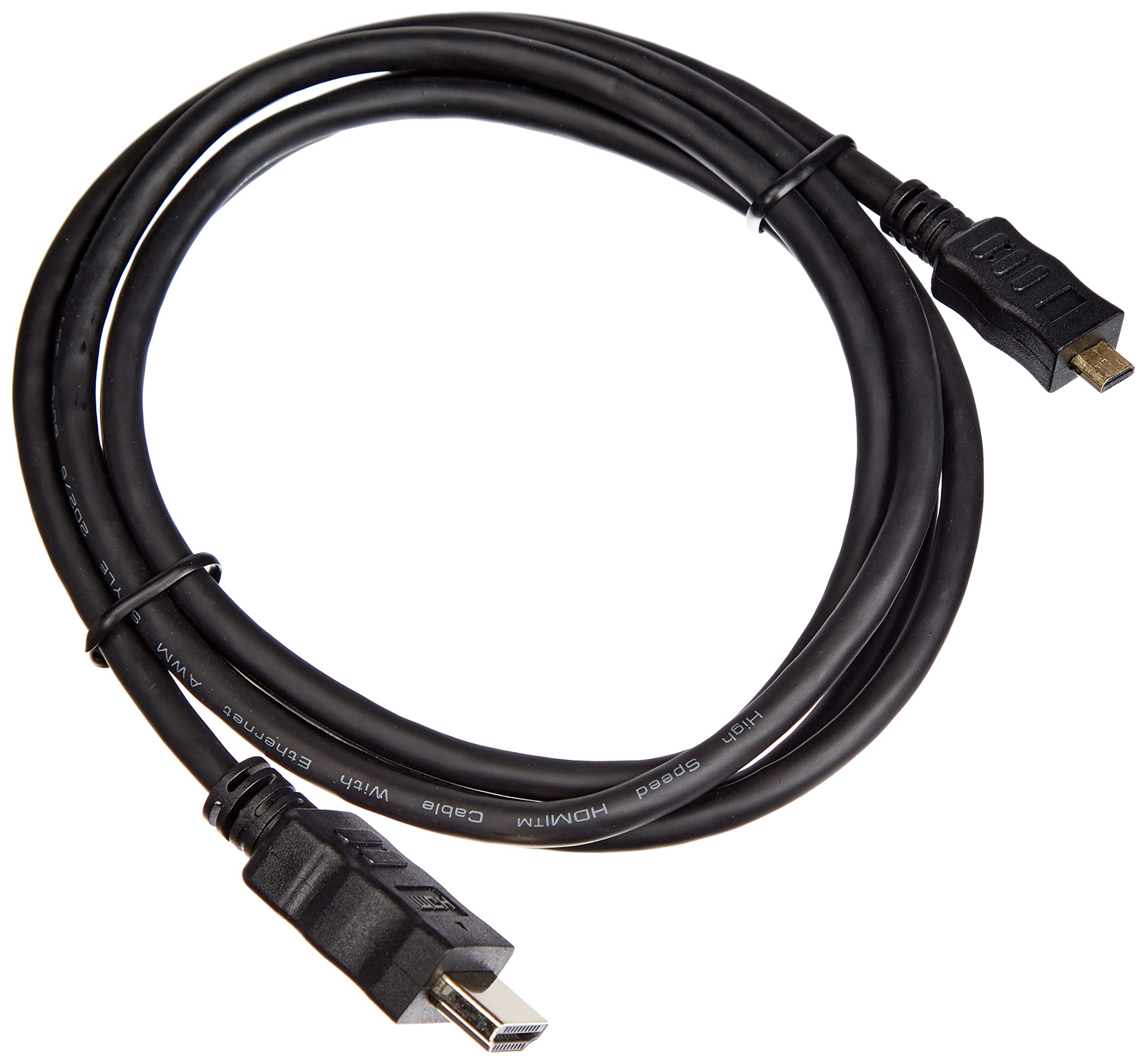 Hdsupply x HC055 Xxxe High Speed Micro HDMI Cable with Ethernet HDMI A Male – HDMI -D Male 19 Pin – Double Shielded, Gold-plated contacts Black