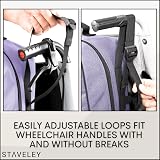 Staveley Wheelchair Bag Purple | Wheelchair Backpack Back of Chair view 3