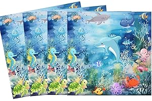 VETWO Ocean Under The Sea Party Paper Napkins 60pcs Ocean Party Decor Sea Animal Disposable Napkins for Underwater World Sea Life Theme Baby Shower 1st 2nd 3rd 4th Birthday Party Supplies Decorations