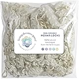 REAL MOHAIR LOCKS. Organic Natural White Wool Fiber