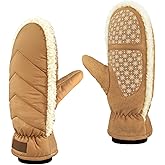 Jökulríki Women’s Winter Mittens for Cold Weather Warm Lined Gloves Non-Slip Palm Thermal Lining