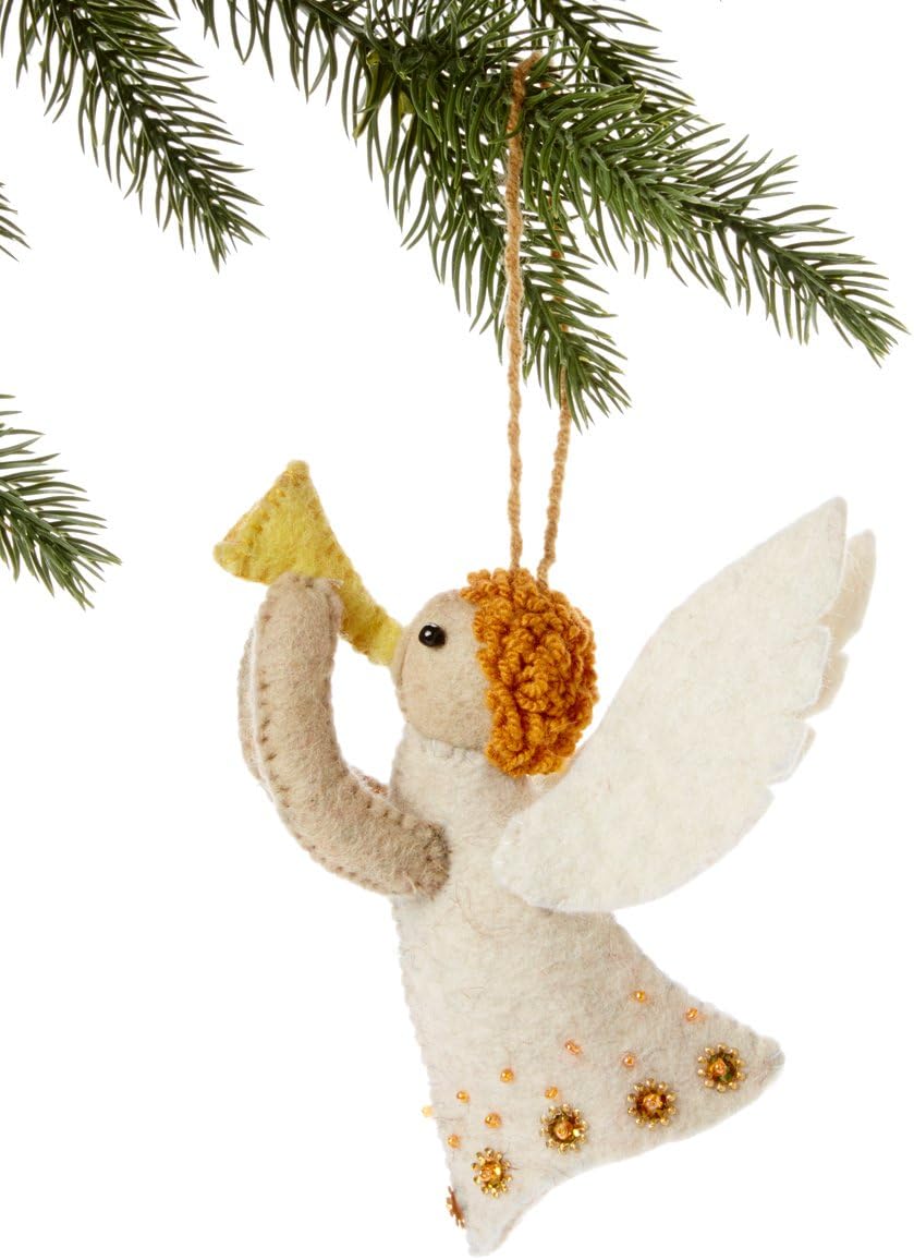 Silk Road Bazaar Angel Felt Ornament, 1 EA