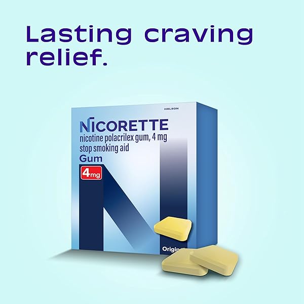 NICORETTE NICOTINE GUM STOP SMOKING AID, 4 MG, ORIGINAL FLAVOR – 200 COUNT