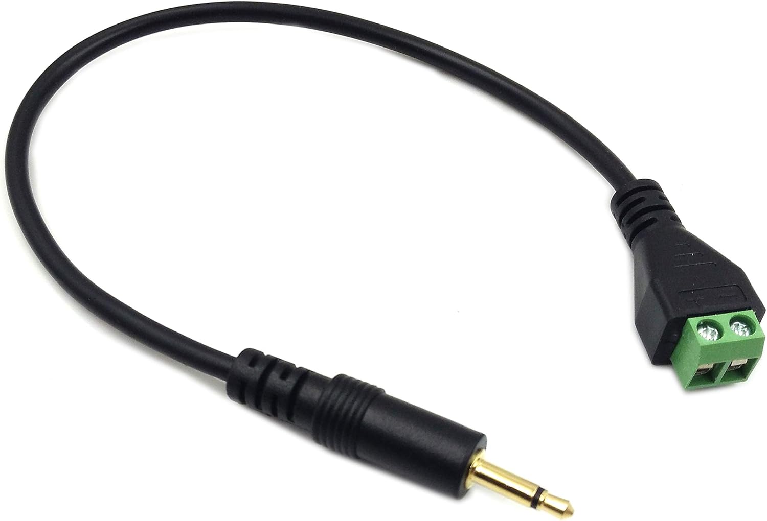 Maxhood 3.5mm (1/8") TS Mono Male to 2 Pin Screw Terminal Female AUX Headphone Balun Solderless Converter Adapter Cable 30cm (3.5mm M/ 2pin) - Image 3