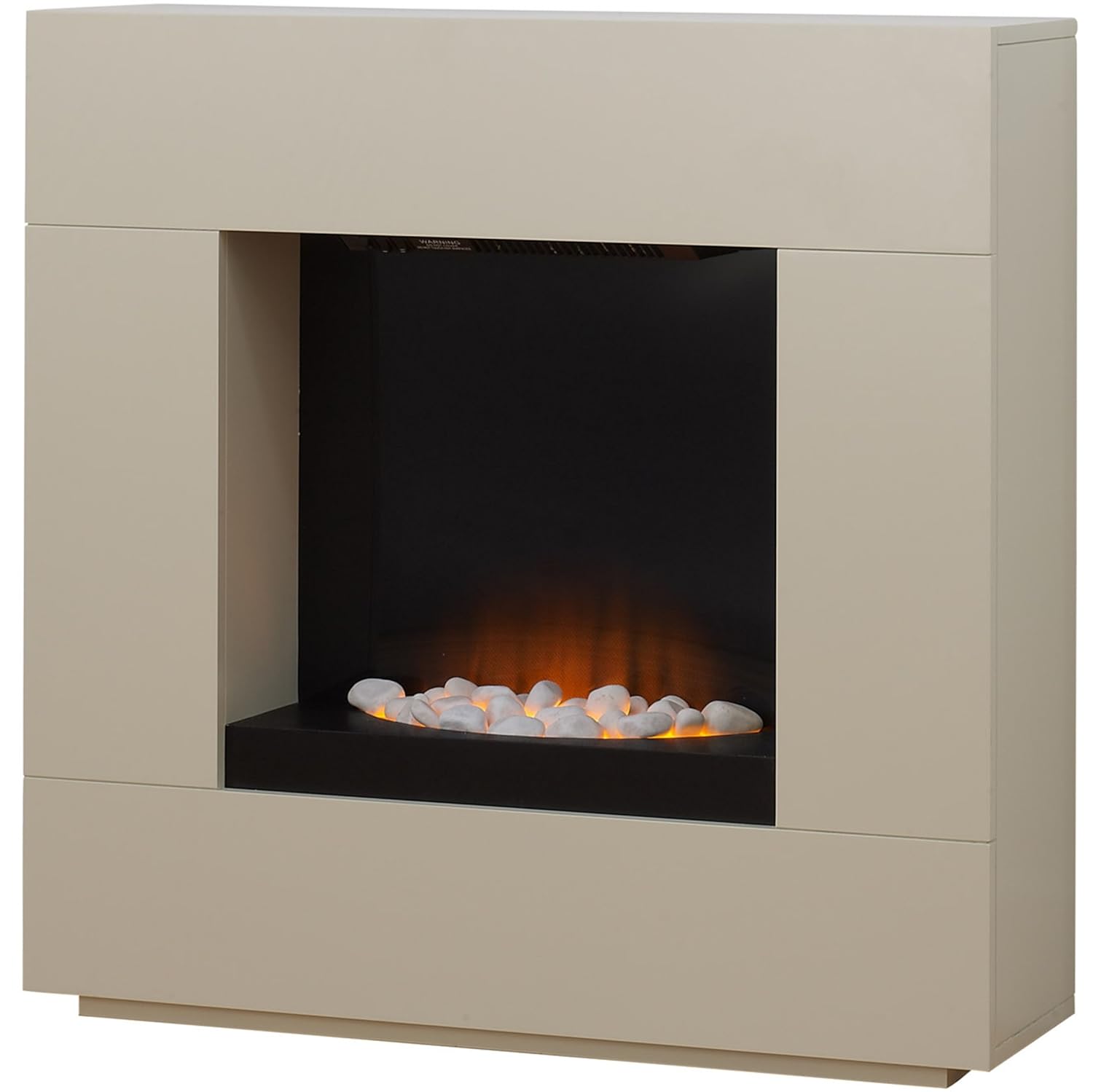 Adam Alton Fireplace Suite In Cream With Electric Fire 36 Inch