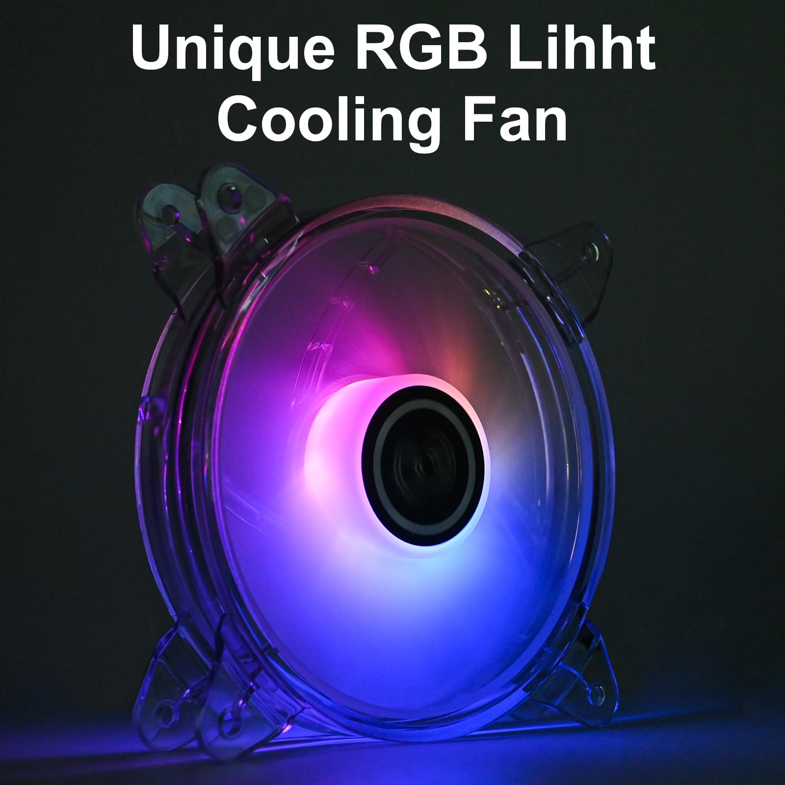 DS Axis Light RGB LED 120mm ケースファン リモコン付き PCケース、CPU冷却、ラジエーターシステム用(RGBファンキット6個パック、Eシリーズ)