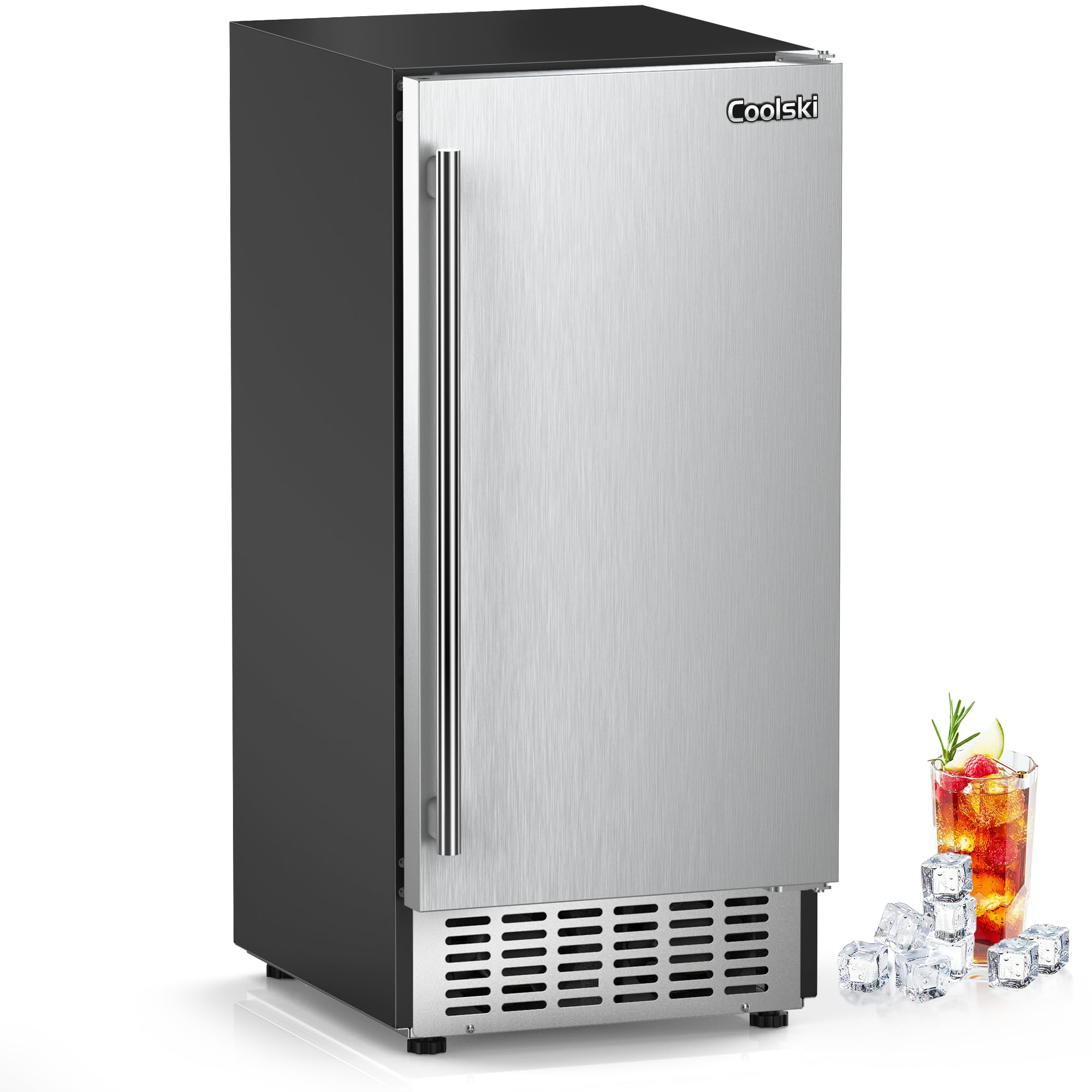 Photo 1 of ***SIMILAR PRODUCT***
Coolski 80Lbs/ Day Commercial Under Counter Ice Maker Machine, Stainless Steel Built-in Freestanding Ice Maker with 30LBS Ice Storage, Perfect for Commercial & Home Use, Gravity Drainage