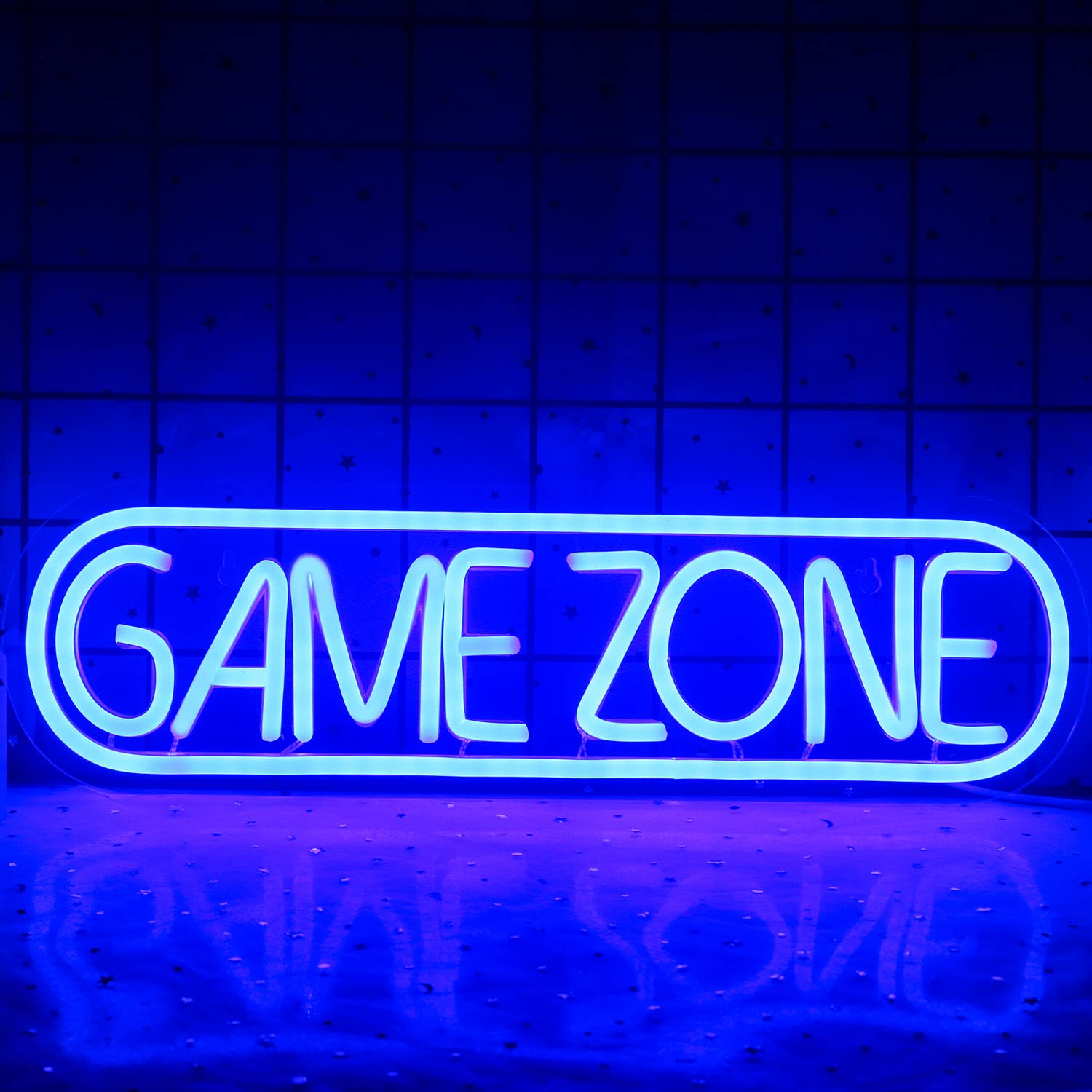 Game Zone Neons Signs Gamer LED Neon Light Gaming Zone Neon Sign for Game Room Decor,Play Area, Man Cave,Pub,Present for Teens, Friends, Boys (Blue)