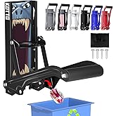 Kotto Can Crusher Wall Mounted for Recycling 8-16oz Aluminum Cans | with Auto-Drop System Built-in Bottle Opener Includes Kitchen Storage Bag Heavy Duty Can Crusher for Home Use-Black Halloween
