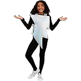 Kid's Silver Lightning Bolt Halloween Costume - Holographic Foam Tunic w/Shoulder Straps, Weather Costume Outfit