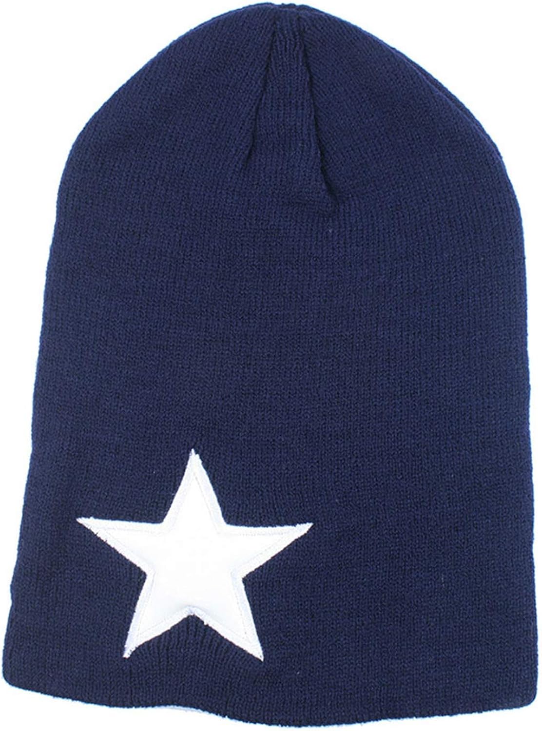 Unisex Hats Five-Pointed Star Wool Knit Hip-Hop Hat Cap Beanies for Men Women Lovers