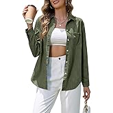 Hersuitful Denim Shirt Women Chambray Western Shirts Casual Long Sleeve Button Down Jean Tops