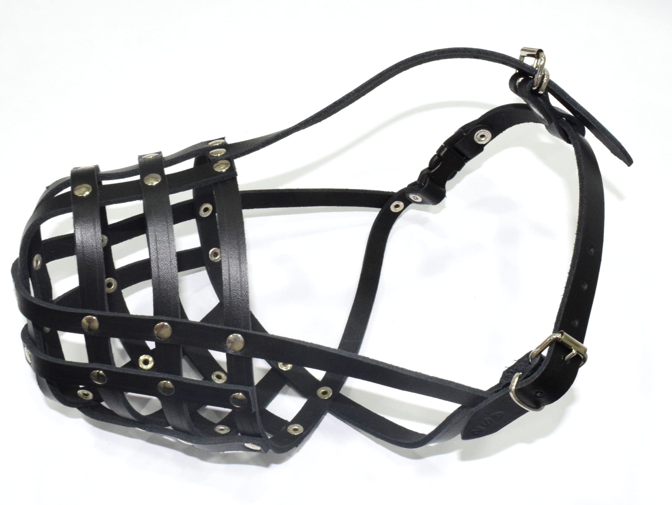 L&J Pets Uk Light Genuine leather Dog Muzzle for Staffordshire Bull Terrier Staffy, Staffie and others