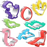 8pcs Dinosaur Cookie cutters set, Stainless Steel Sandwich Cutters Cookie Cutters Vegetable cutters for Kids Baking, Bento Bo
