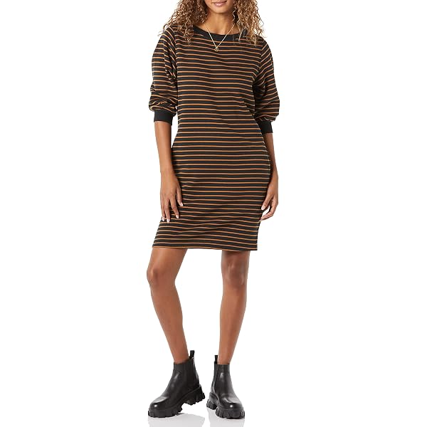 Wild Fable Women's Sleeveless Fit & Flare Dress - (US, Alpha, Medium,  Regular, Regular, Orange Striped) at Amazon Women's Clothing store