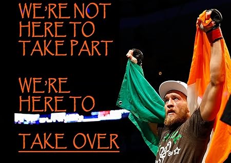 Poster UFC Conor McGregor Jump Wand-Kunst