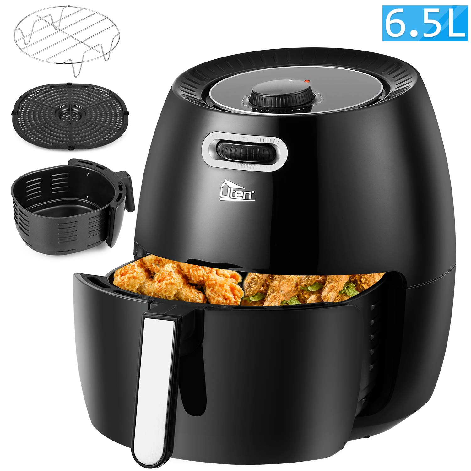 UTEN Digital Air Fryer 6.5L Pan With Basket 1800W Oven Health Chip Oil Free XXL eBay