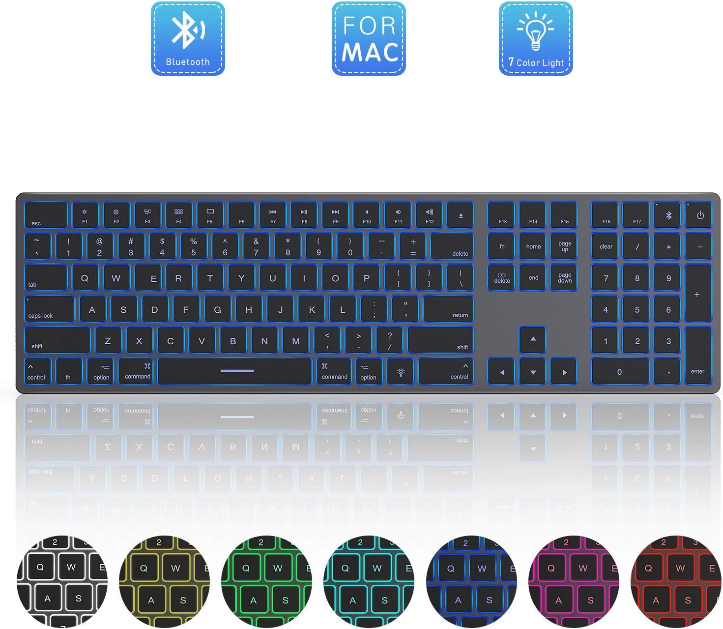 Wireless Bluetooth Keyboard Compatible Mac Bluetooth