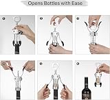 Beneno Zinc Alloy Wing Corkscrew Wine Opener with Multi Function Cap Opener view 4