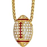 Richsteel 3D Football/Basketball/Soccer/Baseball Ball Boxing Glove Cool Necklaces Pendant for Men, 316L Stainless Steel Sneaker Chain,Trendy Sport Fan Hip Pop Jewelry