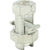 Southwire SB2/0-8CPD Split Bolt Connector; 1PK; 2/0 STR-1/0 STR; Dual-Rated for use with Copper &amp; Aluminum Conductors; 1 Pack; Gray