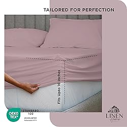 Linen Home 100% Cotton Percale Weave Fitted