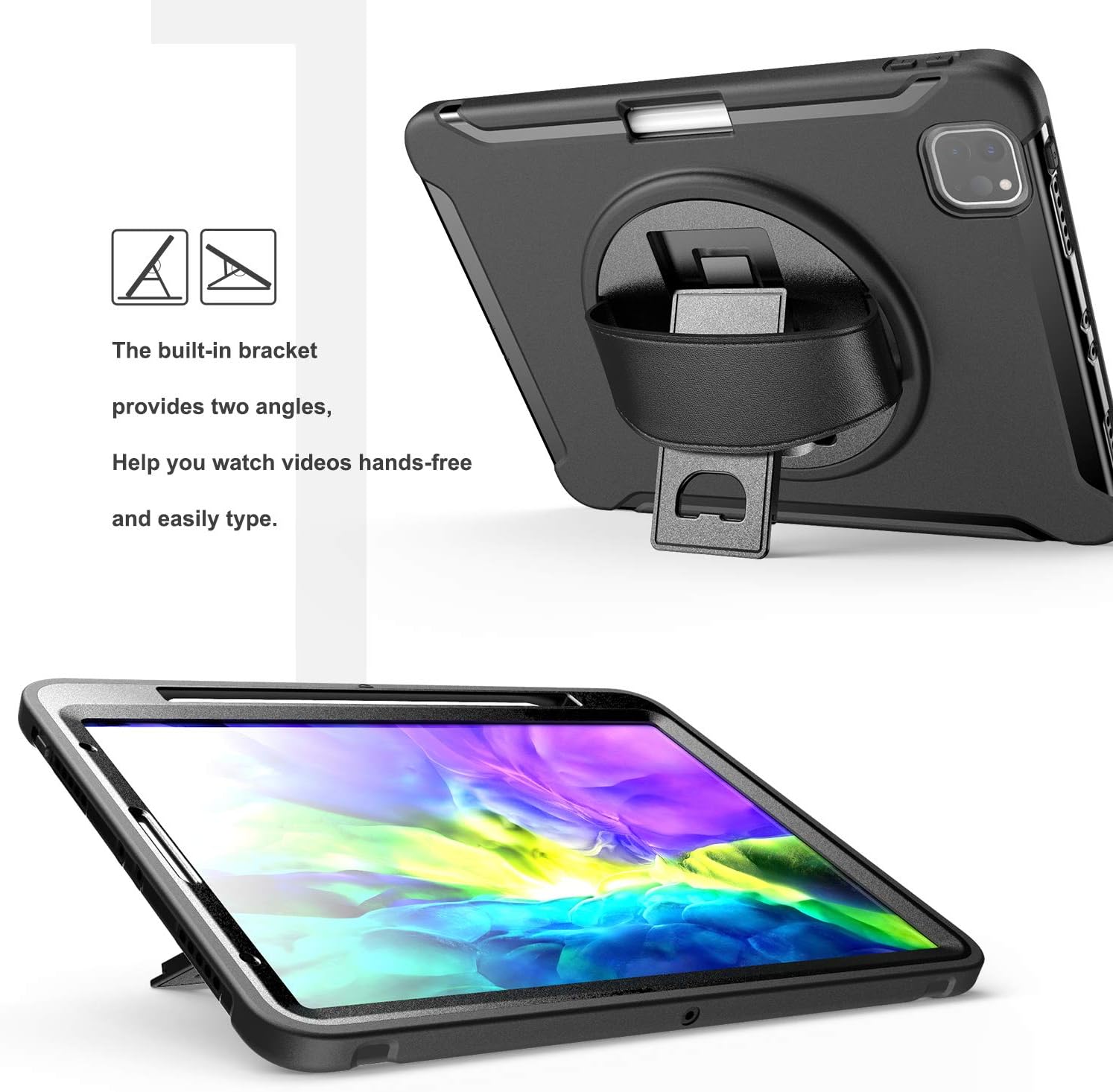 MadeRy Shockproof Rugged Case for iPad Air 4 10.9" 2020 / iPad Pro 11 2021/2020 / 2018 - Image 4