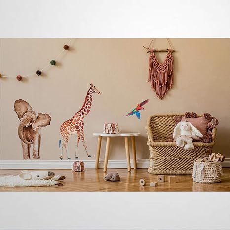 Adhesivo de pared con diseño de jirafa S-afari: Amazon.com.mx: Bebé