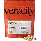 Veracity Plant-Based Protein Powder - Vanilla Cinnamon - MyoVera for Smarter Protein Utilization - Organic, Sugar Free Protein for Metabolic Health - 15 Servings (20g Protein/Serving)