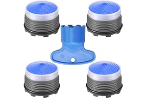 BOETOADG 4PCS Faucet Aerator M18.5, Plug-In Faucet Aerator Faucet Restrictor Replacement Parts for Kitchen Bathroom Sink Aerator with Key Removal Wrench Tool, 1.5GPM, 18.5mm/0.73inch