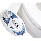 Luxe Bidet Neo 120 - Self Cleaning Nozzle - Fresh Water Non-Electric Mechanical Bidet Toilet Attachment (blue and white)