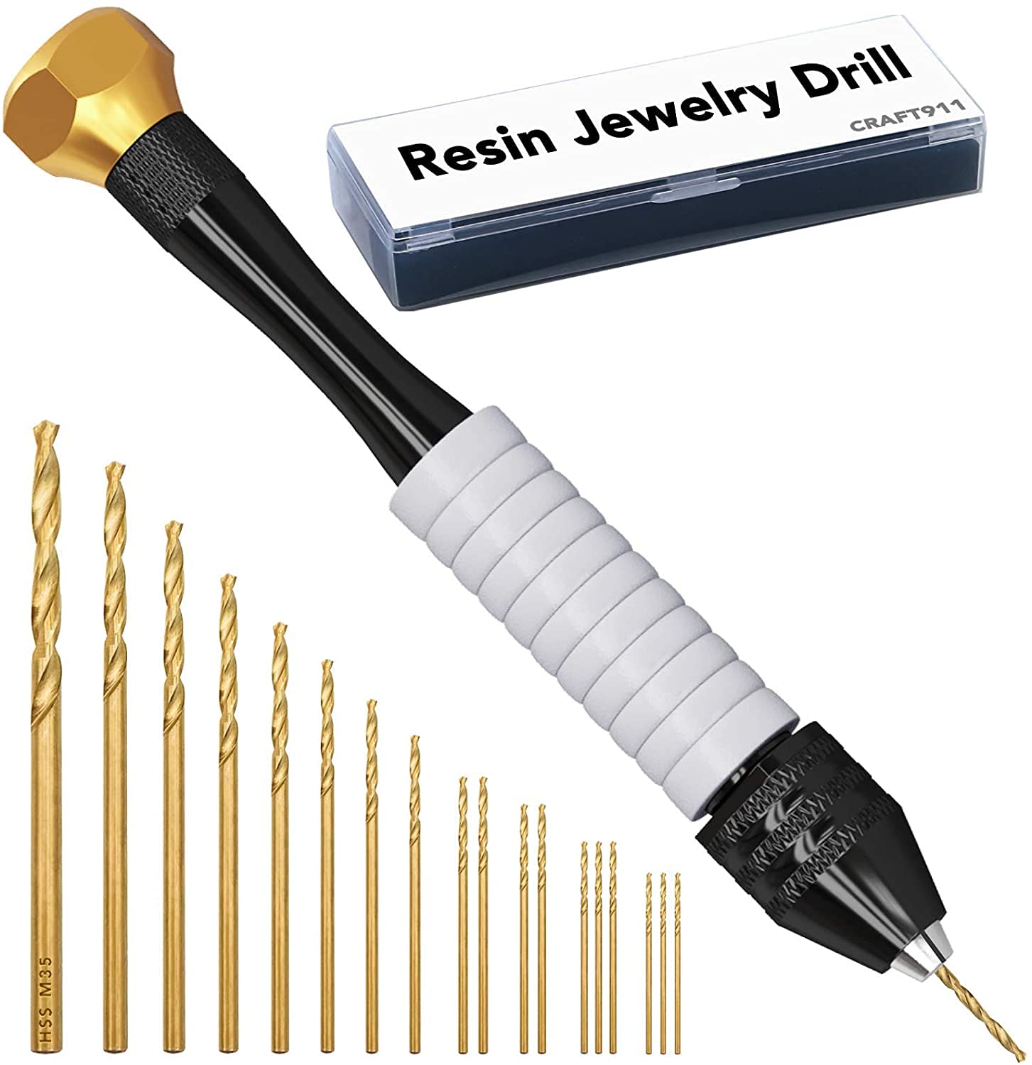 Hand Twist Drill & 25-Piece Micro Drill Bit Set - 0.3mm To 3.6mm Bits For Wood, Plastic, Model Making - View #6