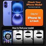 TAURI Magnetic iPhone 16 Case 6.1 Clear MagSafe Shockproof Military Grade HD view 6