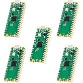 5 Pack Development Board Compatible with Raspberry Pi Pico RP2040, Solderable Pin Header Version, Dual-Core ARM Cortex-M0+ MCU up to 133MHz, 2MB Flash, MicroPython and C/C++ for Education and DIY