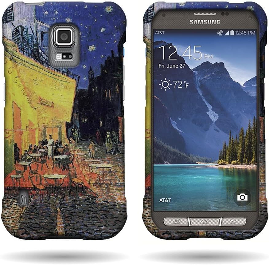 Samsung Galaxy S5 Active Case, by CoverON Rubberized Design Hard Snap-On Cover (Will Not Fit Other S5 Models) - Terrace Cafe