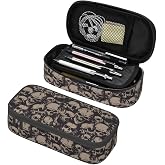 GVGOAGL Scary Skull Horror Vintage Pencil Case Organizer Big Capacity Pencil Pouch Stationery With Zipper School Supplies Pencil Bag For Girls Boys Office
