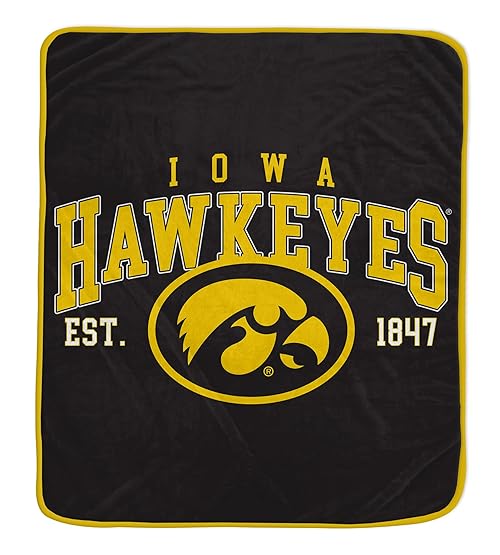 NCAA Iowa Hawkeyes Vintage Arch Block Ultra Soft Blanket